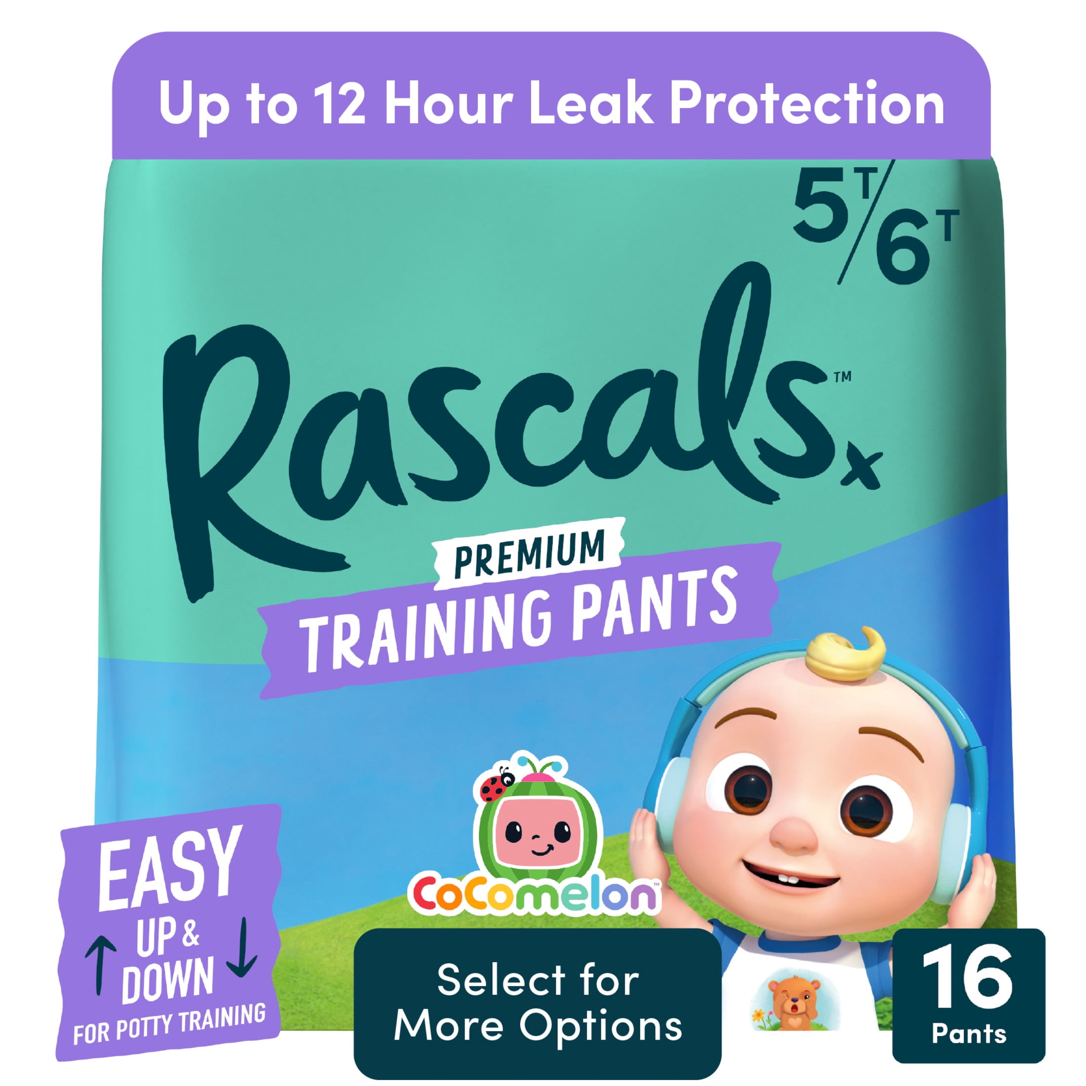 Rascals Premium CoComelon Absorbent Potty Training Pants 5T-6T, 16 Count