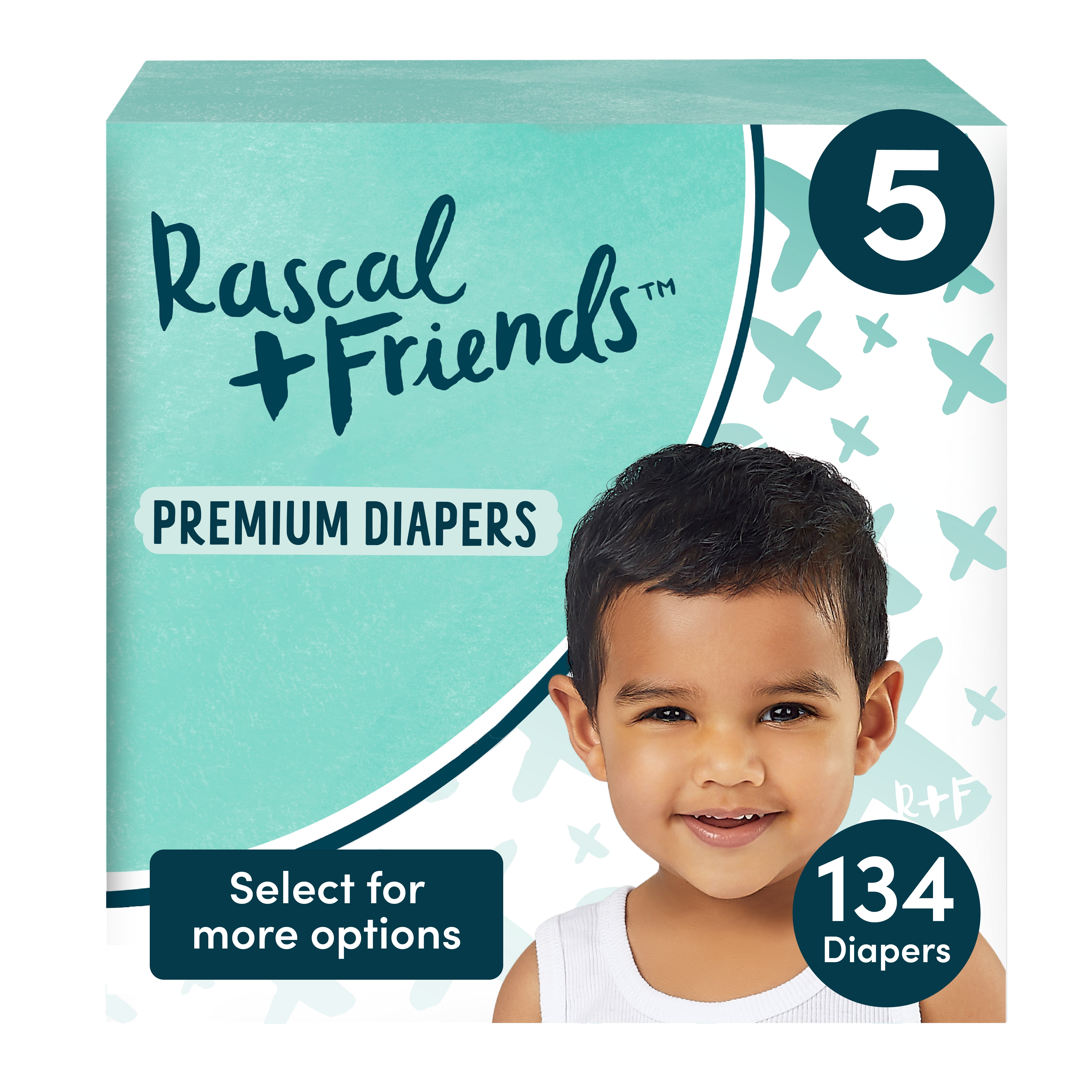 Rascal + Friends Premium Diapers, Size 5, 134 Count - Chlorine, Latex ...