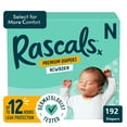 thumbnail image 1 of Rascals Premium Newborn Absorbent Baby Diapers Newborn, 192 Count (Select for More Comfort), 1 of 10
