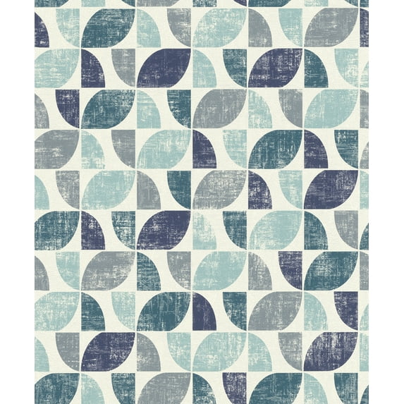 Rasch Dorwin Blue Geometric Wallpaper