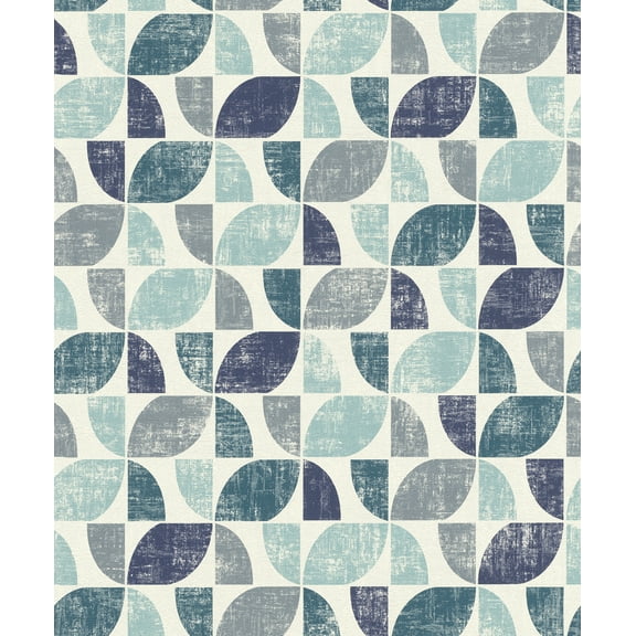 Rasch Dorwin Blue Geometric Wallpaper