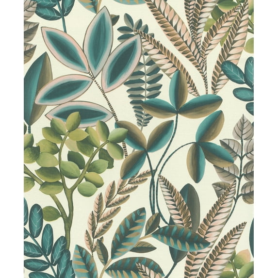 Rasch Liani Cream Painterly Botanical Wallpaper