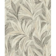 Rasch Rennie Grey Leaves Wallpaper
