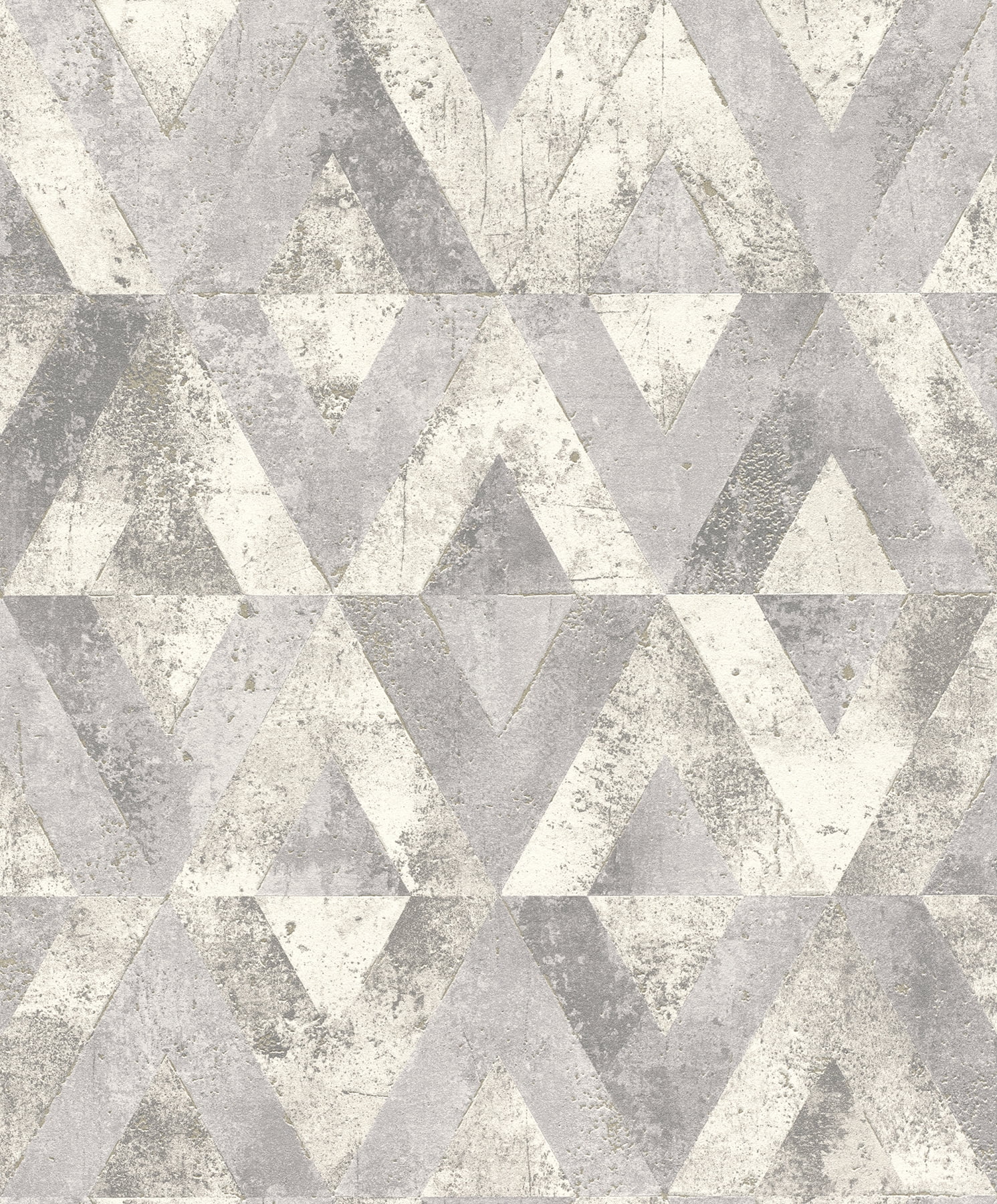 Rasch Shikhar Silver Geometric Wallpaper, 20.5-in by 33-ft, 56.38 sq ...