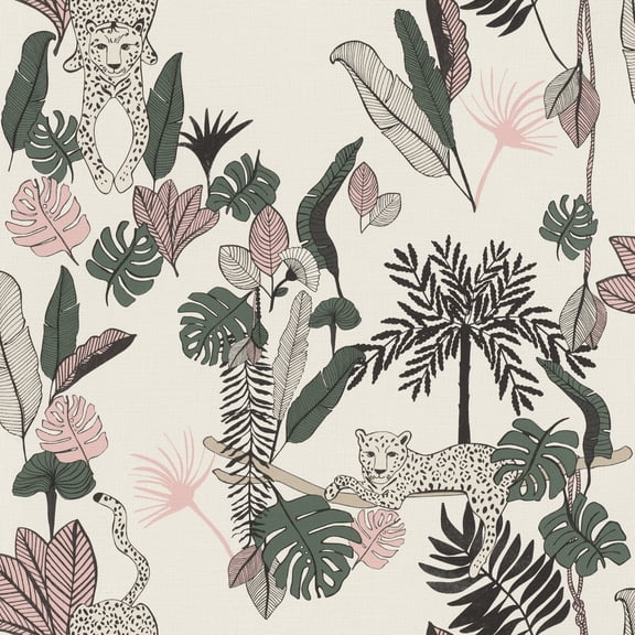 Rasch Teague Light Pink Geometric Unpasted Non Woven Wallpaper, 20.5-in by 33-ft, 56.4 sq. ft.