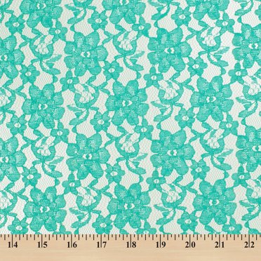 Oilcloth Fabric By The Yard – Paradise Lace Blue Floral Pattern – Heavy Vinyl PVC
