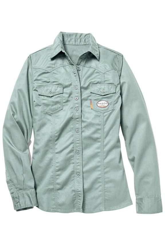 Sage Green Women's Work Shirts 2XL