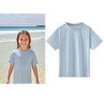 thumbnail image 1 of Rash Guard Swim Shirt for Girls Short Sleeve Sun Swimwear Quick Dry Fishing Shirts for Boys 5-6 Years, 1 of 4