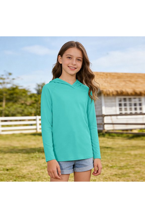 Rash Guard for Girls Sun Protection Rash Guard Swim Shirts Athletic Girls Shirts Size 7-8 Years