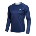thumbnail image 1 of Rash Guard for Men UPF 50+ Sun Protection Swim Shirts Moisture Wicking Navy Blue XXL, 1 of 7
