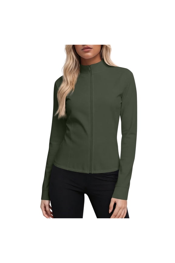 Rash Guard for Women Full Zip, Zip Up Long Sleeve Swim Shirts for Women, Surfing Top Sun & UV Protection S-5XL