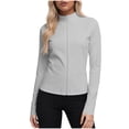 thumbnail image 1 of Rash Guard for Women Full Zip, Zip Up Long Sleeve Swim Shirts for Women, Surfing Top Sun & UV Protection S-5XL, 1 of 7