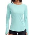 thumbnail image 1 of Rash Guard for Women Long Sleeve Swim Shirt Pocket Thumb Hole Sun Shirt Swimsuit Swim Top, 1 of 8