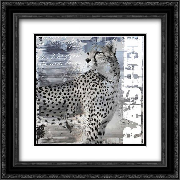 Rashed II 2x Matted 20x20 Black Ornate Framed Art Print by Baker, Micha