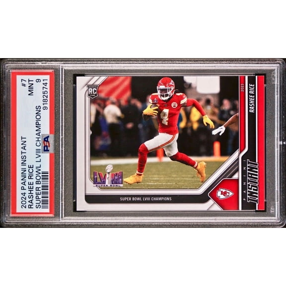 Rashee Rice 2023 Panini NFL Superbowl Champions #7 Card PSA 9 Mint