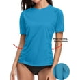 thumbnail image 1 of Rashguard for Women Short Sleeve Rash Guard Swimwear Swim Shirt, 1 of 6