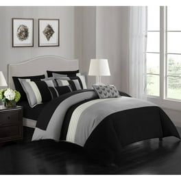 Chic Home Hester 10 Piece Color Block Comforter Set Queen Beige Walmart