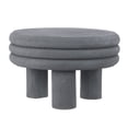 thumbnail image 1 of Rashida 13.5" Contemporary Minimalist Curvy Low Accent Table , Gray Frosted, 1 of 9