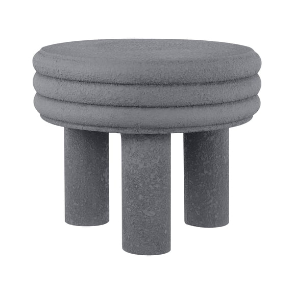 Rashida 17.75" Contemporary Minimalist Curvy High Accent Table , Gray Frosted