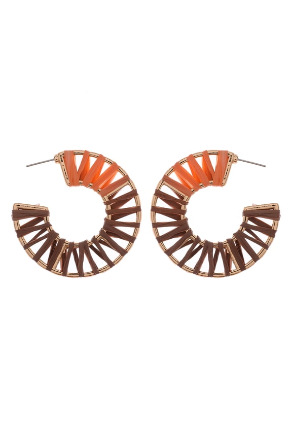 Rashida Raffia Hoop Earring