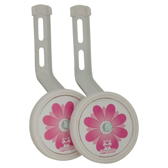 Raskullz Girl Pink/White Adjustable Bicycle Training Wheels
