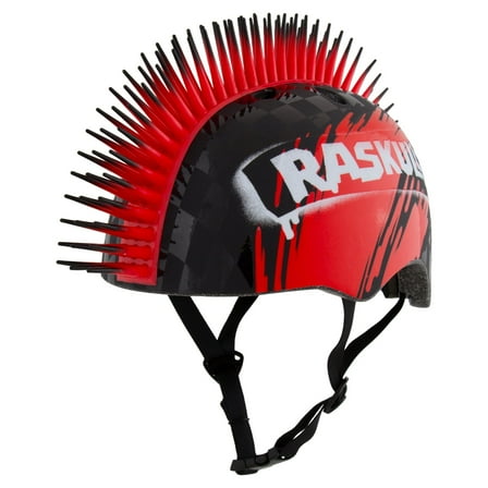 Raskullz Hawk Mohawk Black Bike Helmet, Child 5+ (50-54cm)