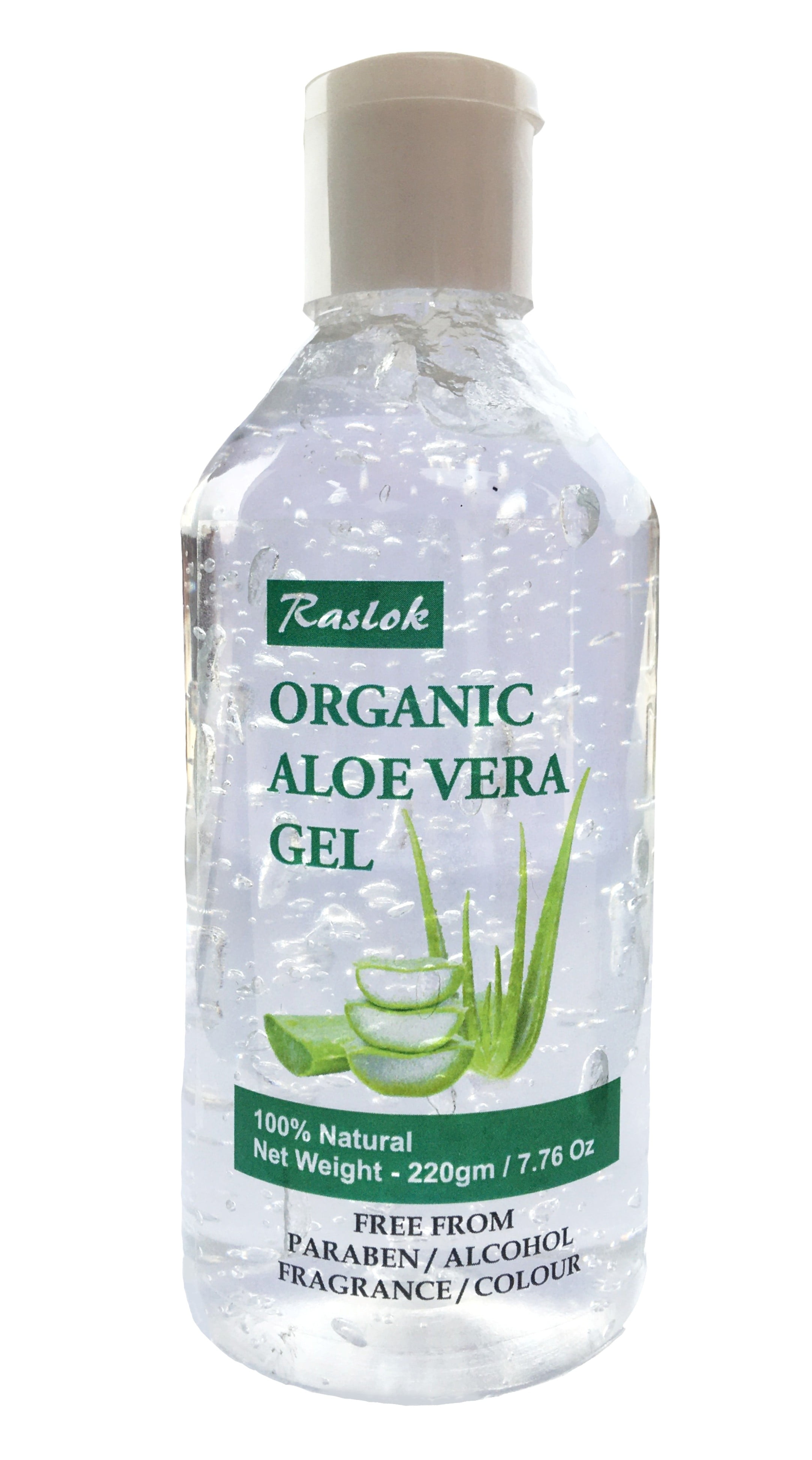 Raslok Aloe Vera Gel | 100% Pure Natural Aloe Gel For Moisturizing Face Skin & Hair Care,Durable Moisturizing Hydrating Soothing, Non-Sticky (7.7 OZ)