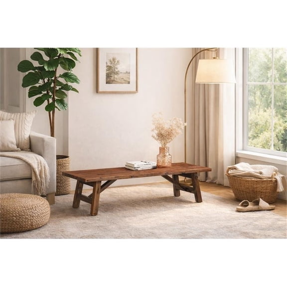 Rasmus Accent Plant Table - Chestnut Wire-Brush Finish