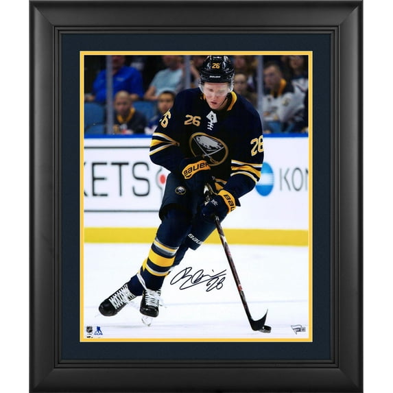 Rasmus Dahlin Buffalo Sabres Framed Autographed 16" x 20" NHL Debut Skating Photograph - Fanatics Authentic Certified
