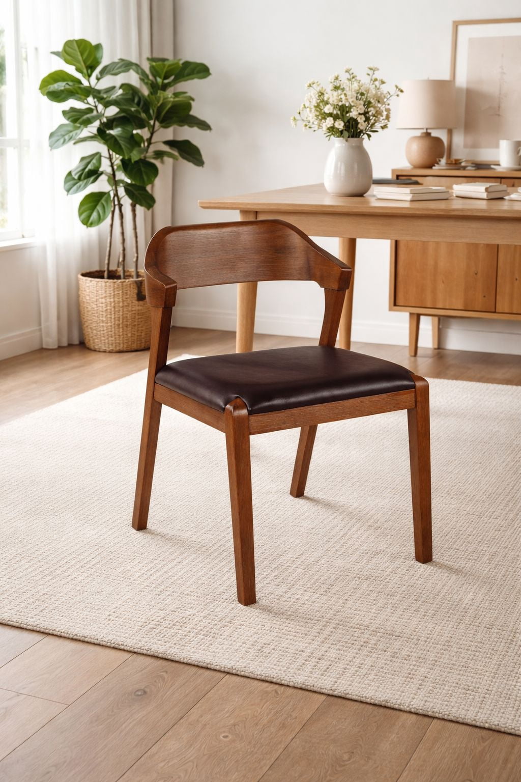 Rasmus Dining Side Chair - Chestnut Wire-Brush Finish