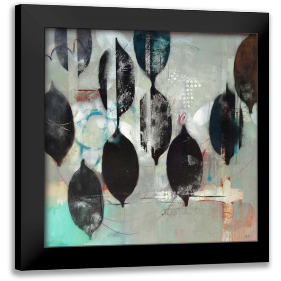 Rasmusson, Jennifer 12x12 Black Modern Framed Museum Art Print Titled - Mindful Grey