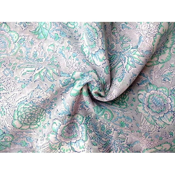 Rasogi Handicrafts Hand Block Printed Pure Cotton Fabric 3 Yard (FABRIC-13)