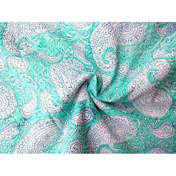 Rasogi Handicrafts Hand Block Printed Pure Cotton Fabric 3 Yard (FABRIC-18)
