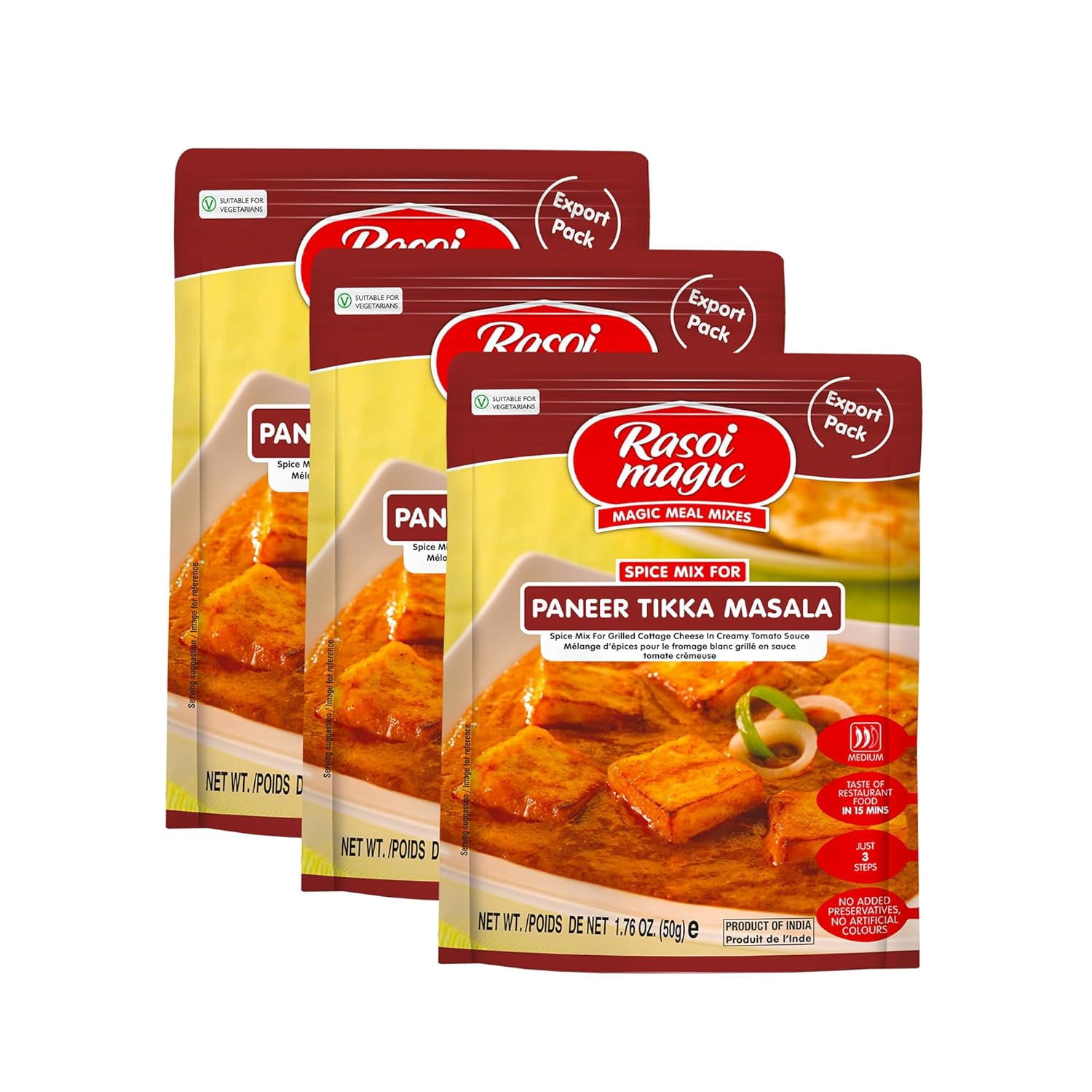 Rasoi Magic Spice Mix for Paneer Tikka Masala (Pack of 3) | Ready to ...