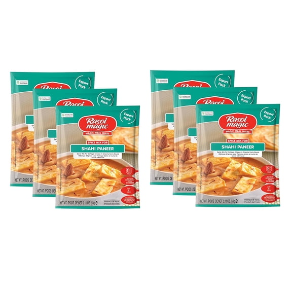 Rasoi Magic Spice Mix for Shahi Paneer 60g | Ready to cook | No Added Preservatives, No Artificial Colours | Restaurant like Flavours in 15 minutes| Ready-to-cook Mix | Pack of 6