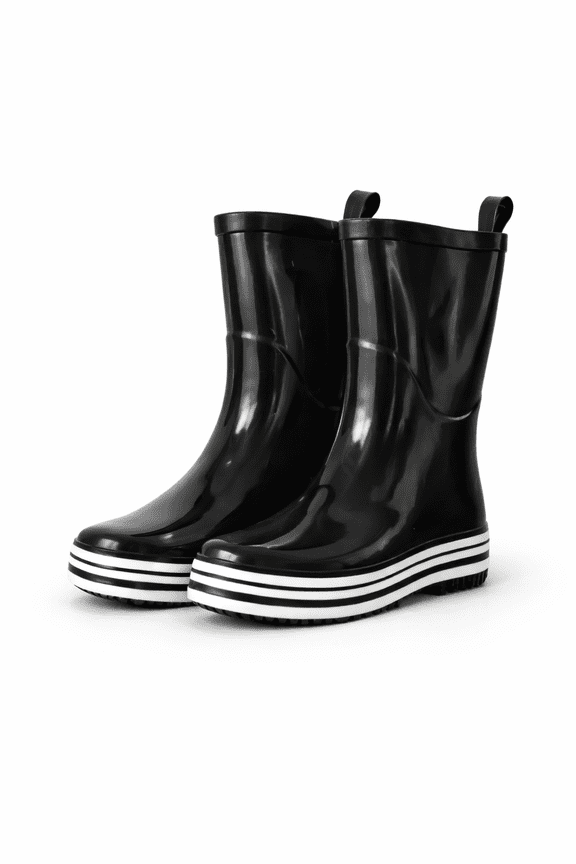 Waterproof Mid -Calf boots for women -slip resistant, lightweight , All-Weather comfort*-Rain boots - /Black-size 9