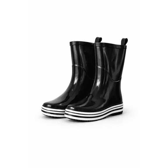 Rasolli Waterproof Mid -Calf boots for women -slip resistant, lightweight , All-Weather comfort*-Rain boots - /Black-size 9