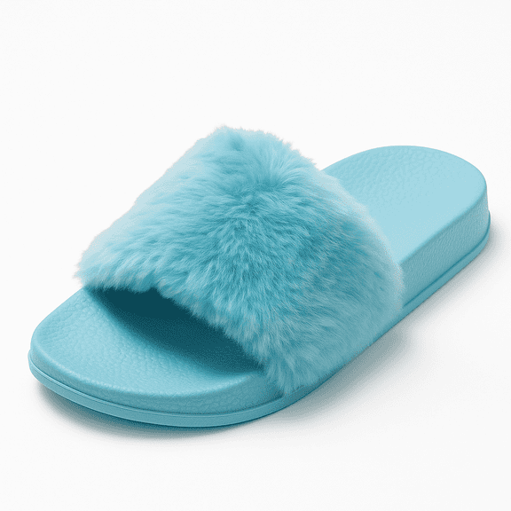 Rasolli Women's Faux -fur Slide Sandals