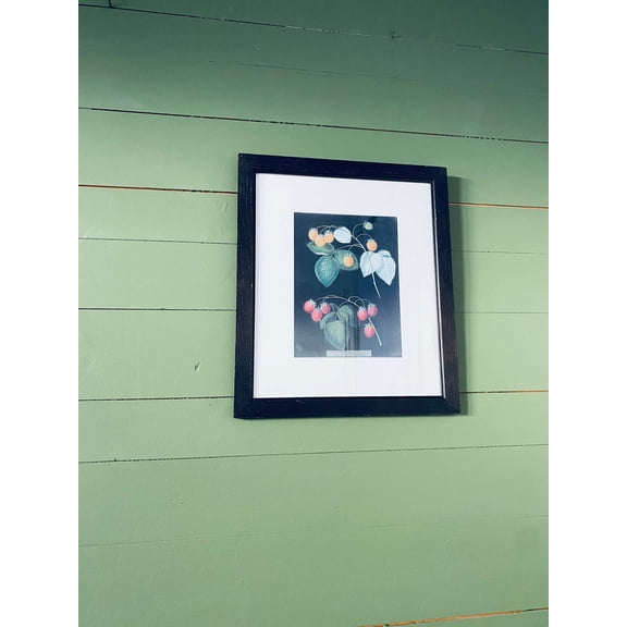 Raspberries Lithograph Print, Unframed Paper Poster 8x10in