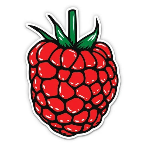 Raspberry - 8" Vinyl Sticker - For Car Laptop I-Pad - Waterproof Decal