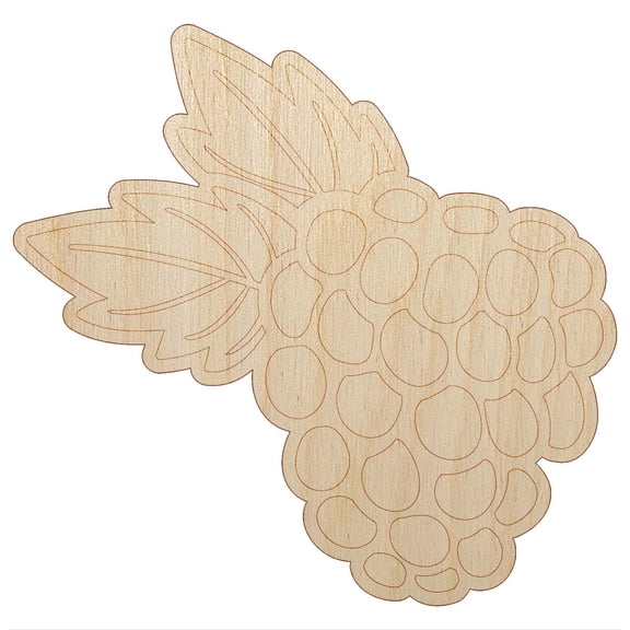 Raspberry Blackberry Fruit Wood Shape Unfinished Piece Cutout Craft DIY Projects - 6.25 Inch Size - 1/8 Inch Thick
