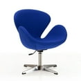 thumbnail image 1 of Raspberry Blue and Polished Chrome Wool Blend Adjustable Swivel Chair, 1 of 4