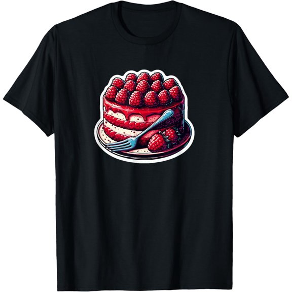 T-shirt Raspberry Cake T-Shirt mens t shirt，black，women，funny，misfits，men，journey