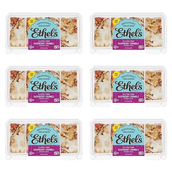 Raspberry Crumble Dessert Bars - 24ct (1.5oz Bars), Gluten-Free