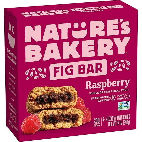 Raspberry Fig Bars, 2 Oz, 6 Ct Pack of 1