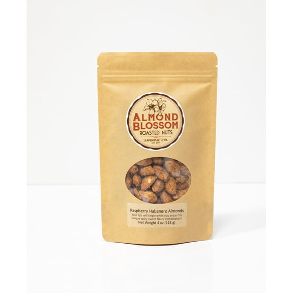 Raspberry Habanero Almonds 8.0 oz.