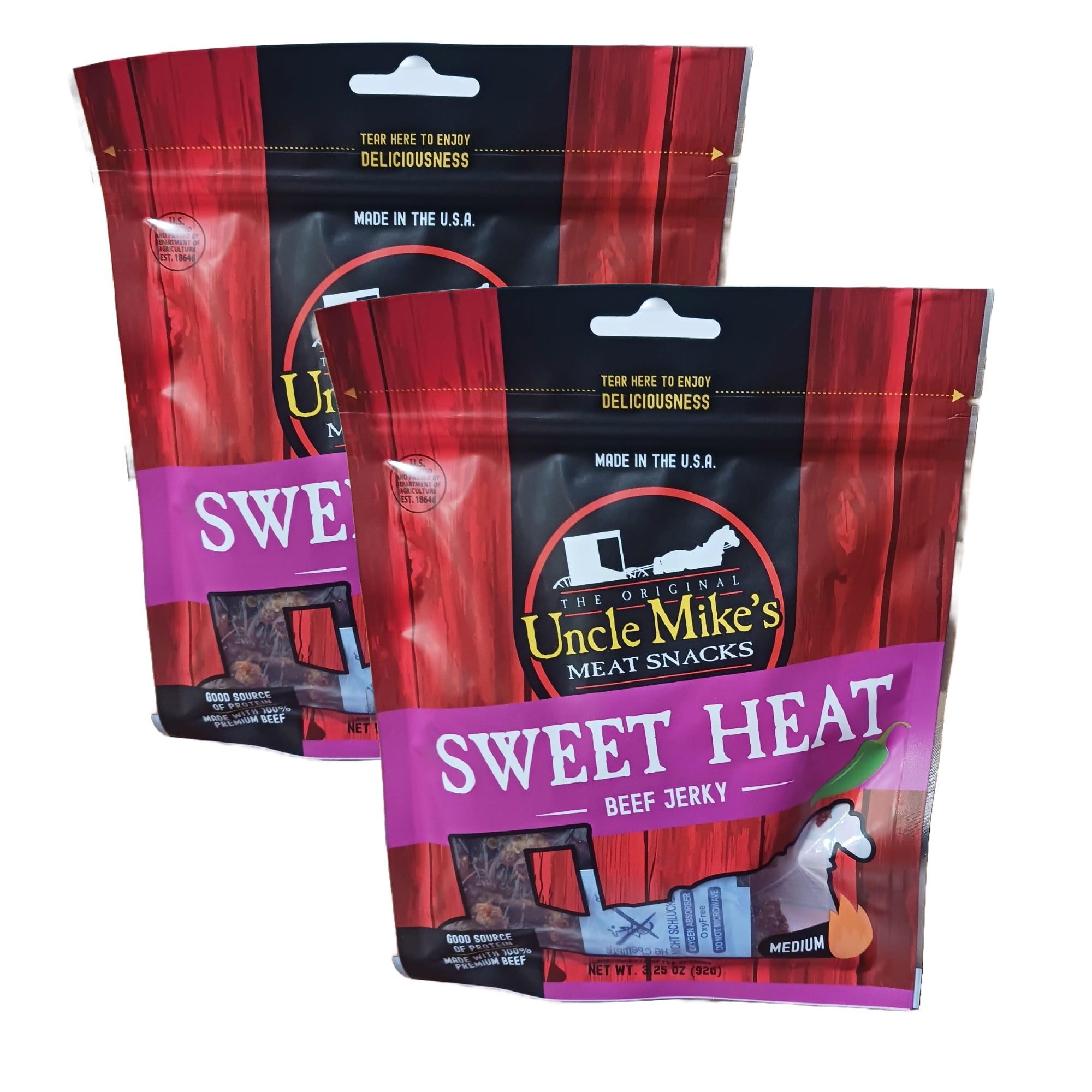 Raspberry Jalapeno Natural Beef Jerky (Pack of 2)