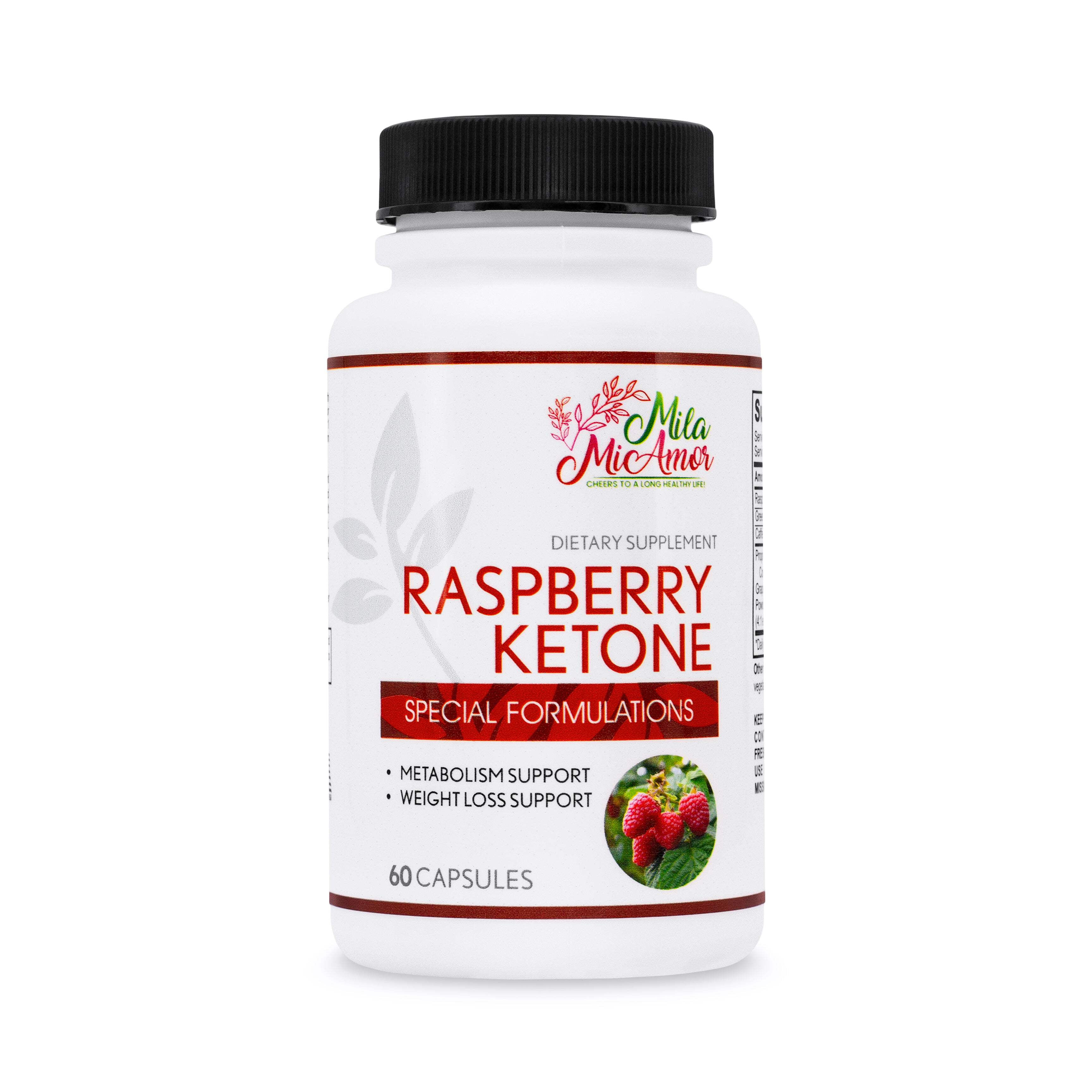 Raspberry Ketone W/ African Mango | Keto Diet | Metabolism Support | 60 Capsules