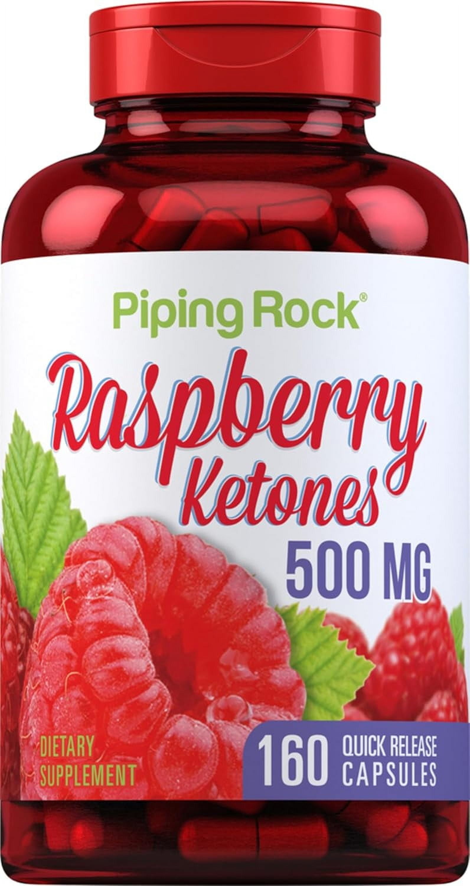 Raspberry Ketones 500mg | 160 Capsules | for Men and Women | by Piping Rock