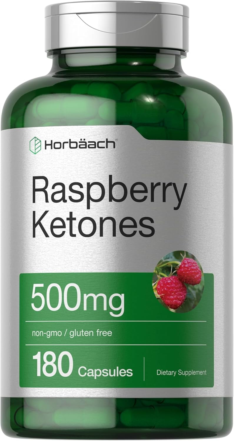 Raspberry Ketones | 500mg | 180 Capsules for Men and Women | by Horbaach